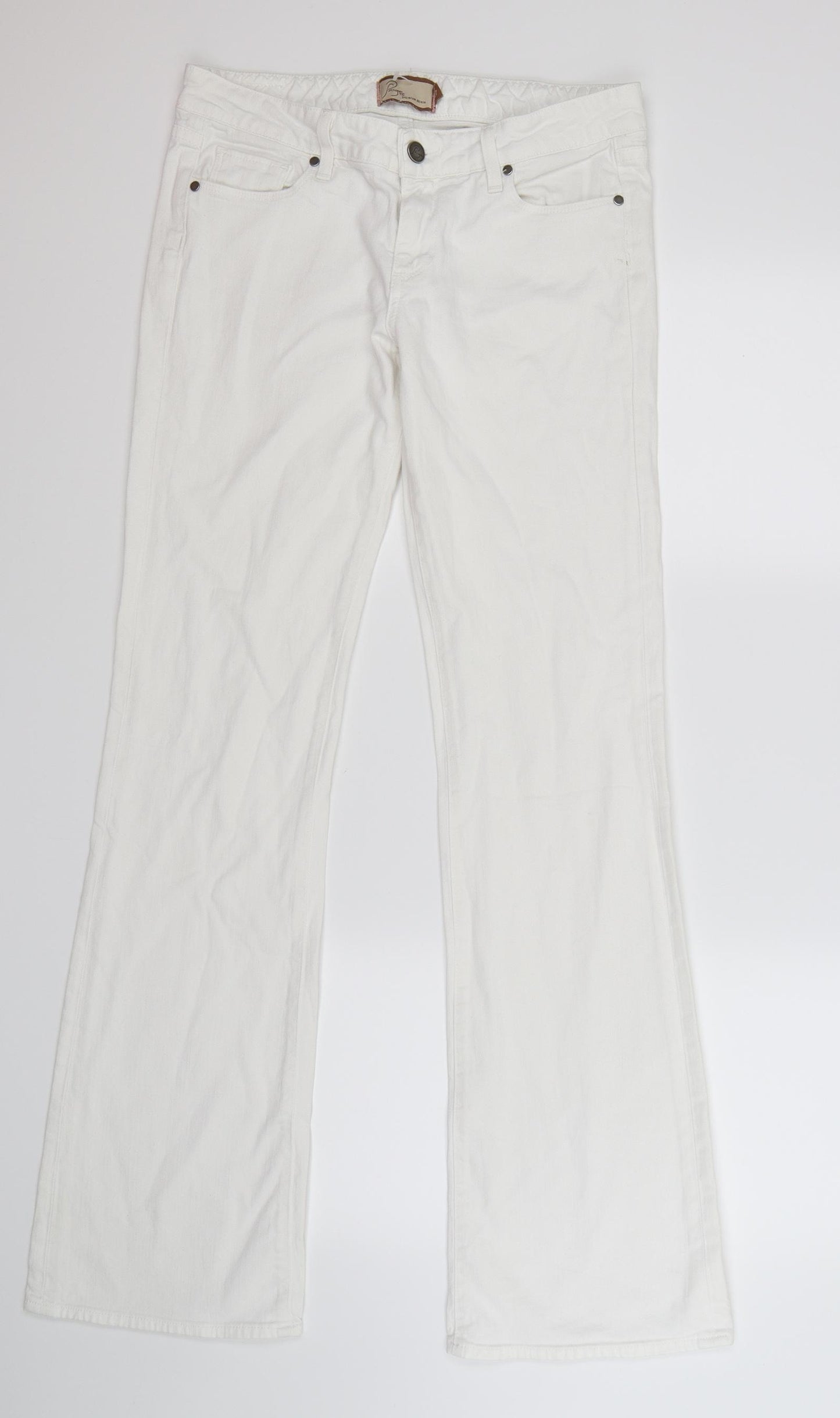 paige jeans Womens White  Denim Bootcut Jeans Size 10 L33 in