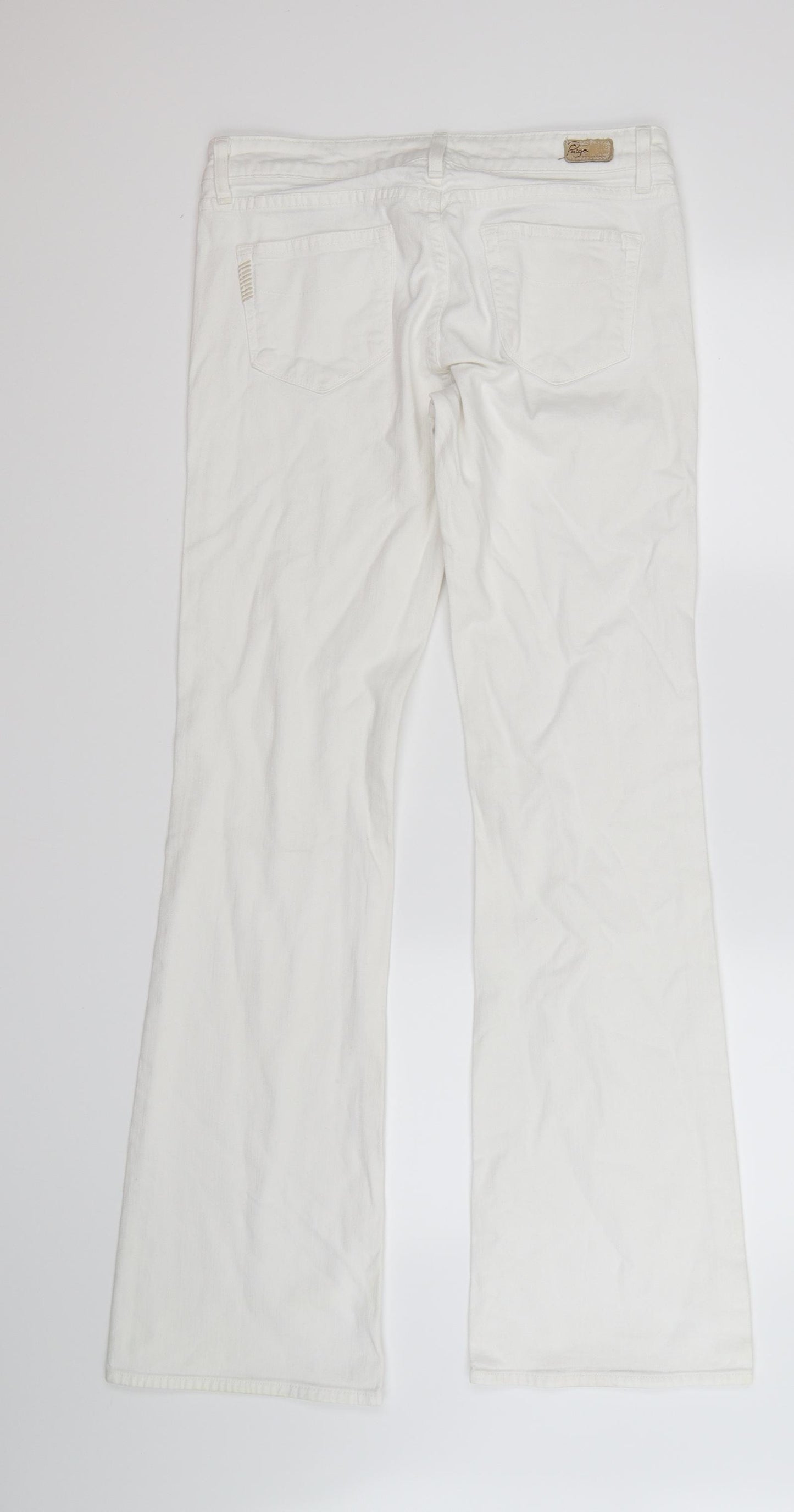 paige jeans Womens White  Denim Bootcut Jeans Size 10 L33 in