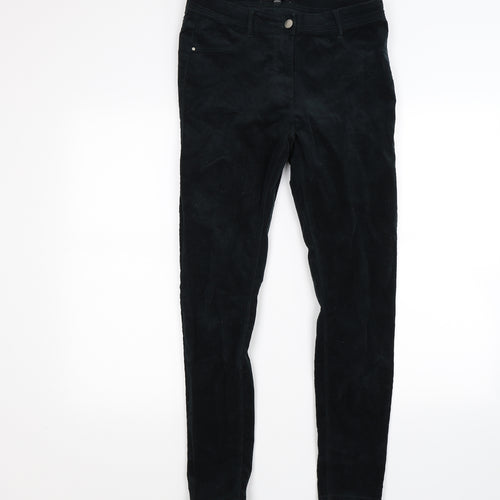 Dorothy Perkins Womens Black Striped Corduroy Skinny Jeans Size 10 L27 in