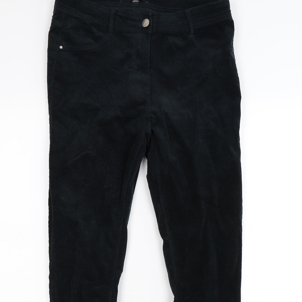 Dorothy Perkins Womens Black Striped Corduroy Skinny Jeans Size 10 L27 in