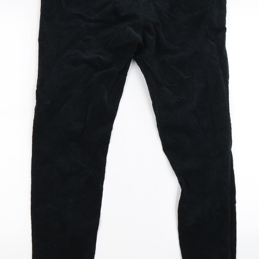 Dorothy Perkins Womens Black Striped Corduroy Skinny Jeans Size 10 L27 in