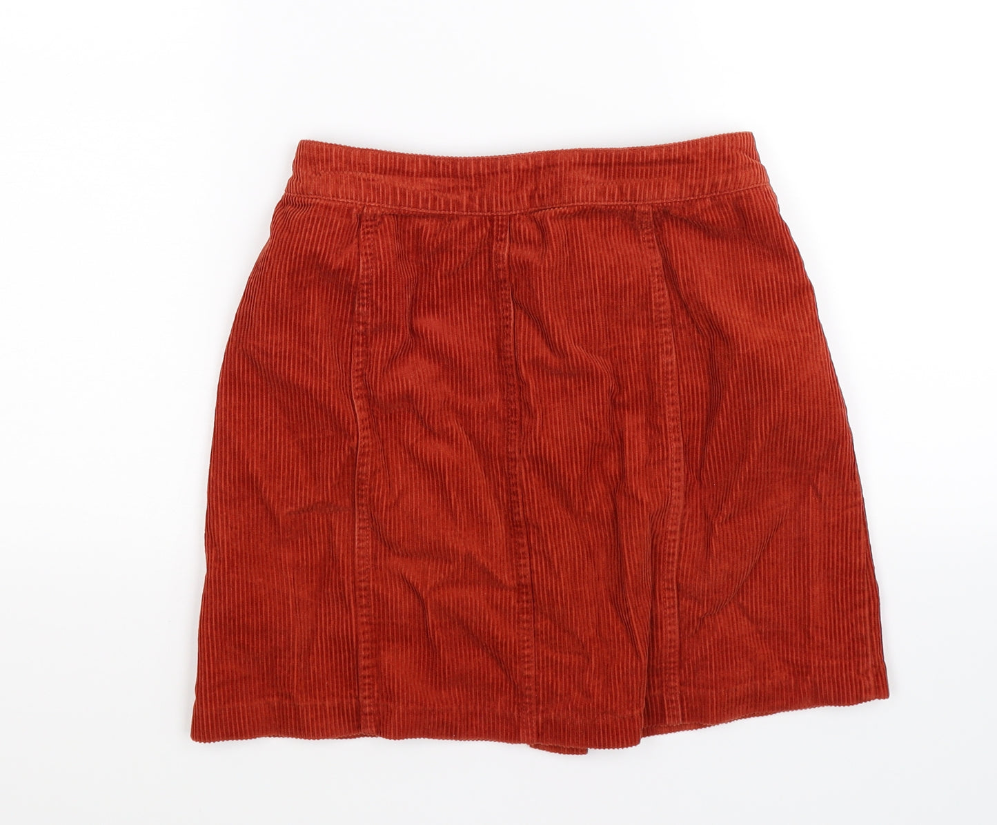 Miss Selfridge Womens Brown Striped Corduroy Straight & Pencil Skirt Size 6