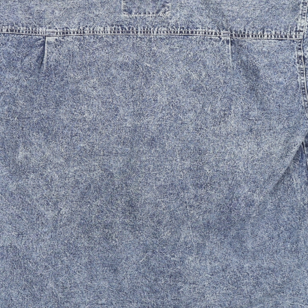 Kongloon Mens Blue  Denim  Button-Up Size M