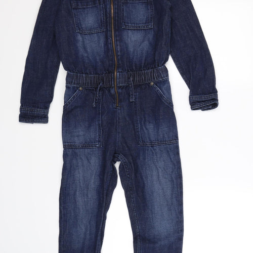 Marks and Spencer Girls Blue  Denim Coverall One-Piece Size 9-10 Years