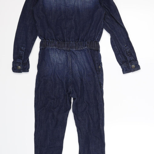 Marks and Spencer Girls Blue  Denim Coverall One-Piece Size 9-10 Years