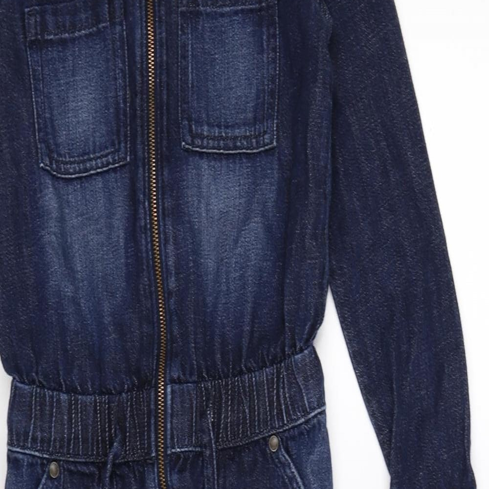 Marks and Spencer Girls Blue  Denim Coverall One-Piece Size 9-10 Years