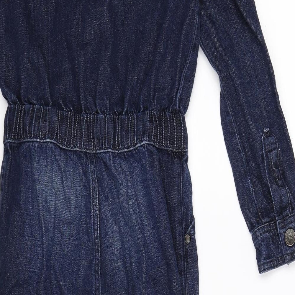 Marks and Spencer Girls Blue  Denim Coverall One-Piece Size 9-10 Years