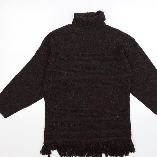 the only Womens Brown  Knit Pullover Jumper Size S  - tassle hem