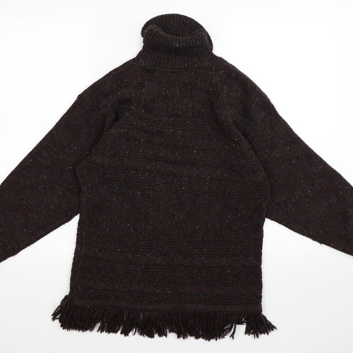 the only Womens Brown  Knit Pullover Jumper Size S  - tassle hem
