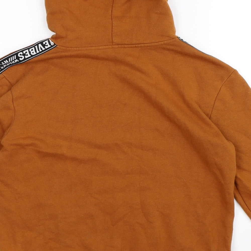 H&M Boys Brown  Jersey Pullover Hoodie Size 12-13 Years  - brooklyn