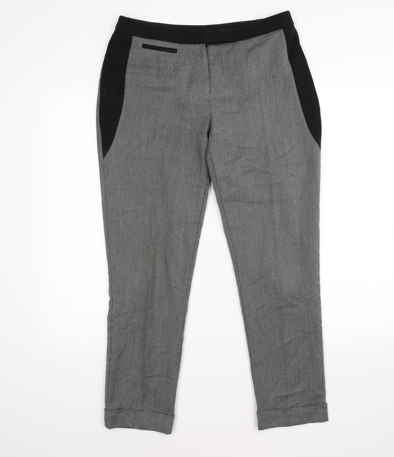 George Womens Grey Check  Capri Trousers Size 10 L26 in