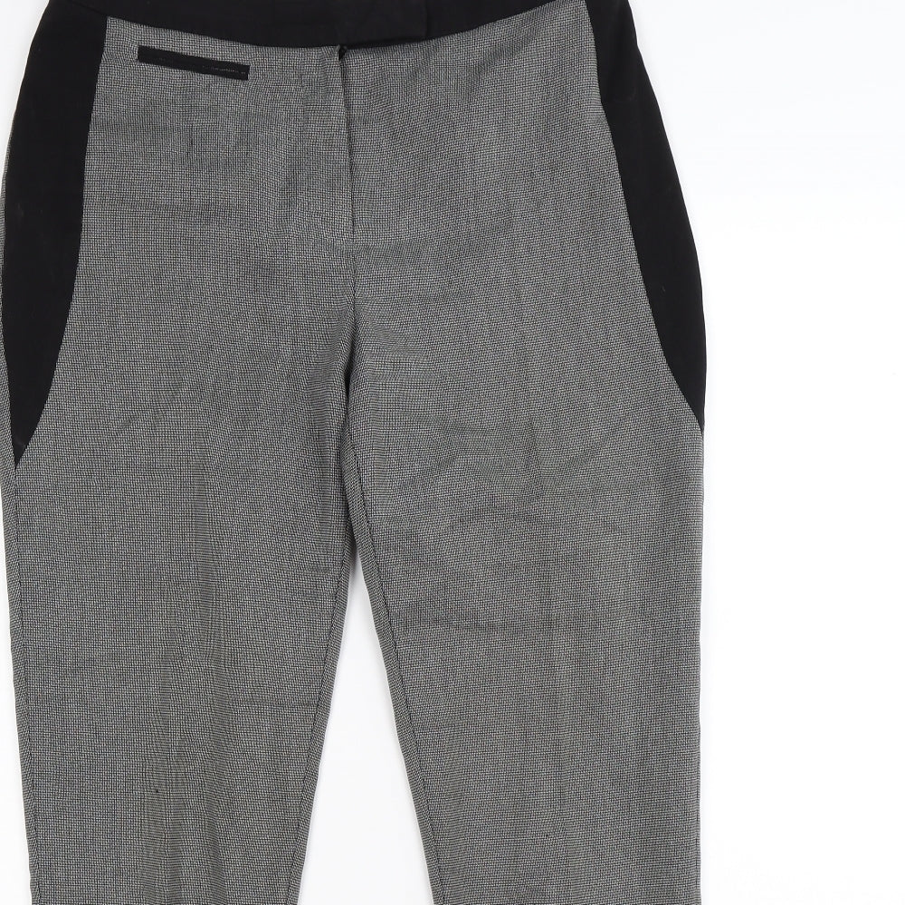 George Womens Grey Check  Capri Trousers Size 10 L26 in