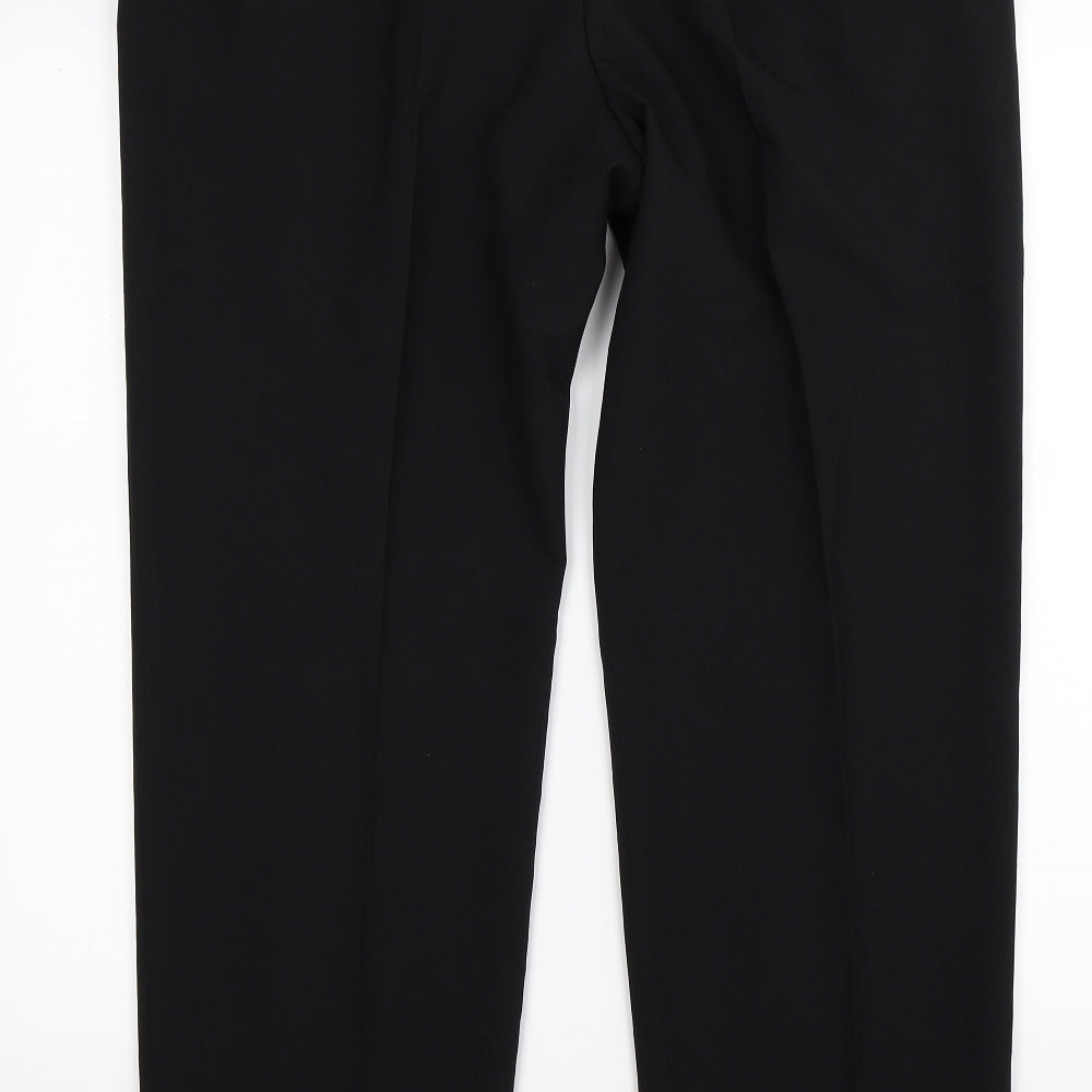 Marks and Spencer Mens Black   Dress Pants Trousers Size 36 L29 in - crease resistant. short leg