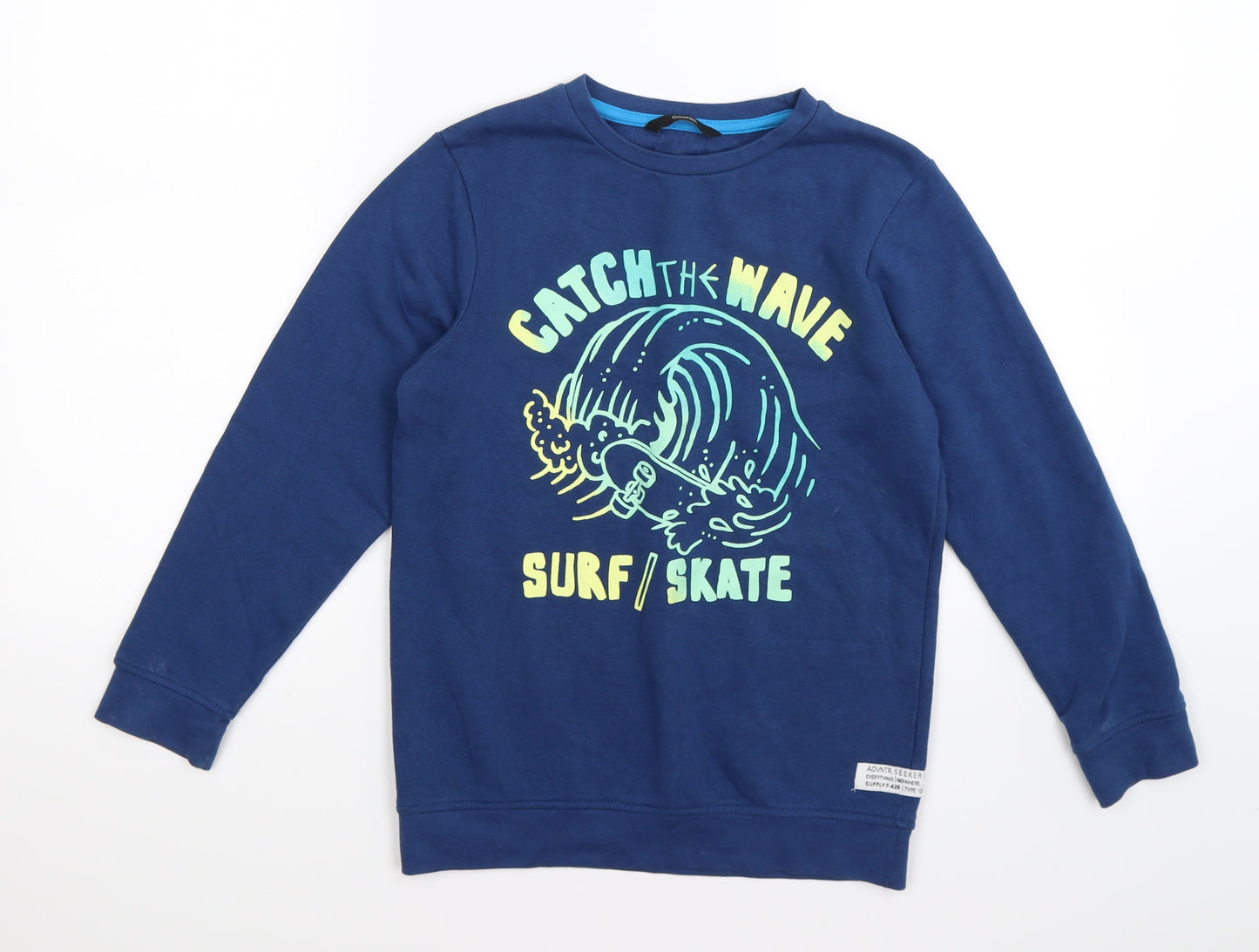 George Boys Blue  Jersey Pullover Sweatshirt Size 9-10 Years  - surf skate