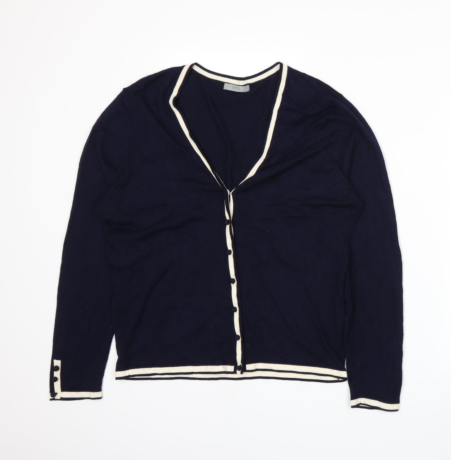 Marks and Spencer Womens Blue   Cardigan Jumper Size 16