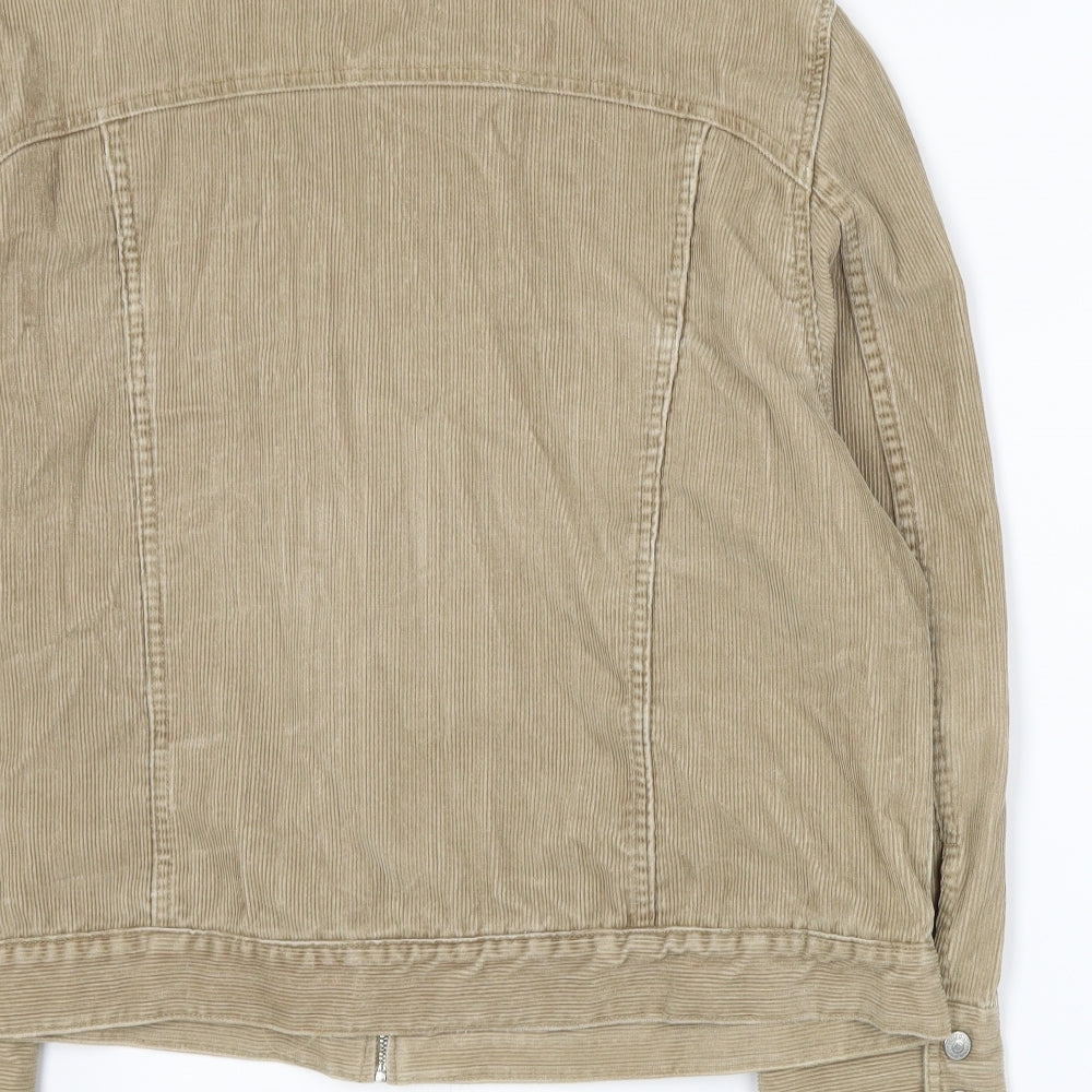 Marks and Spencer Womens Beige  Corduroy Jacket  Size 22