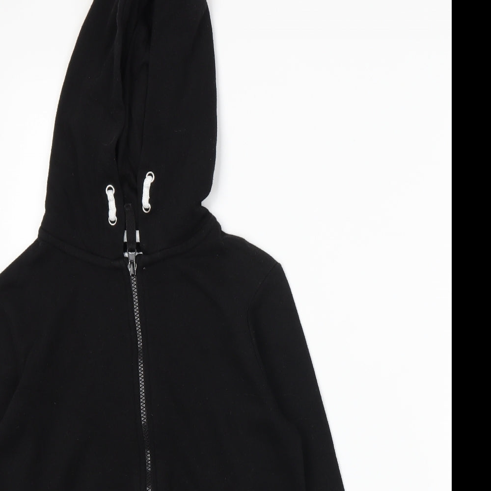 Primark Boys Black  Jersey Full Zip Hoodie Size 10-11 Years