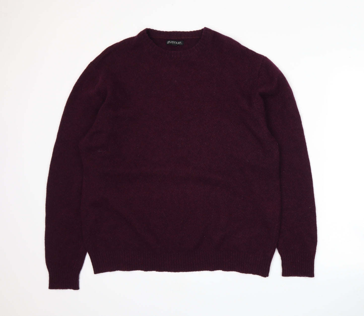 Avenue Womens Purple  Knit Pullover Jumper Size M