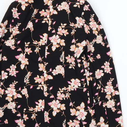 Miss Selfridge Womens Black Floral  Jacket Blazer Size 10
