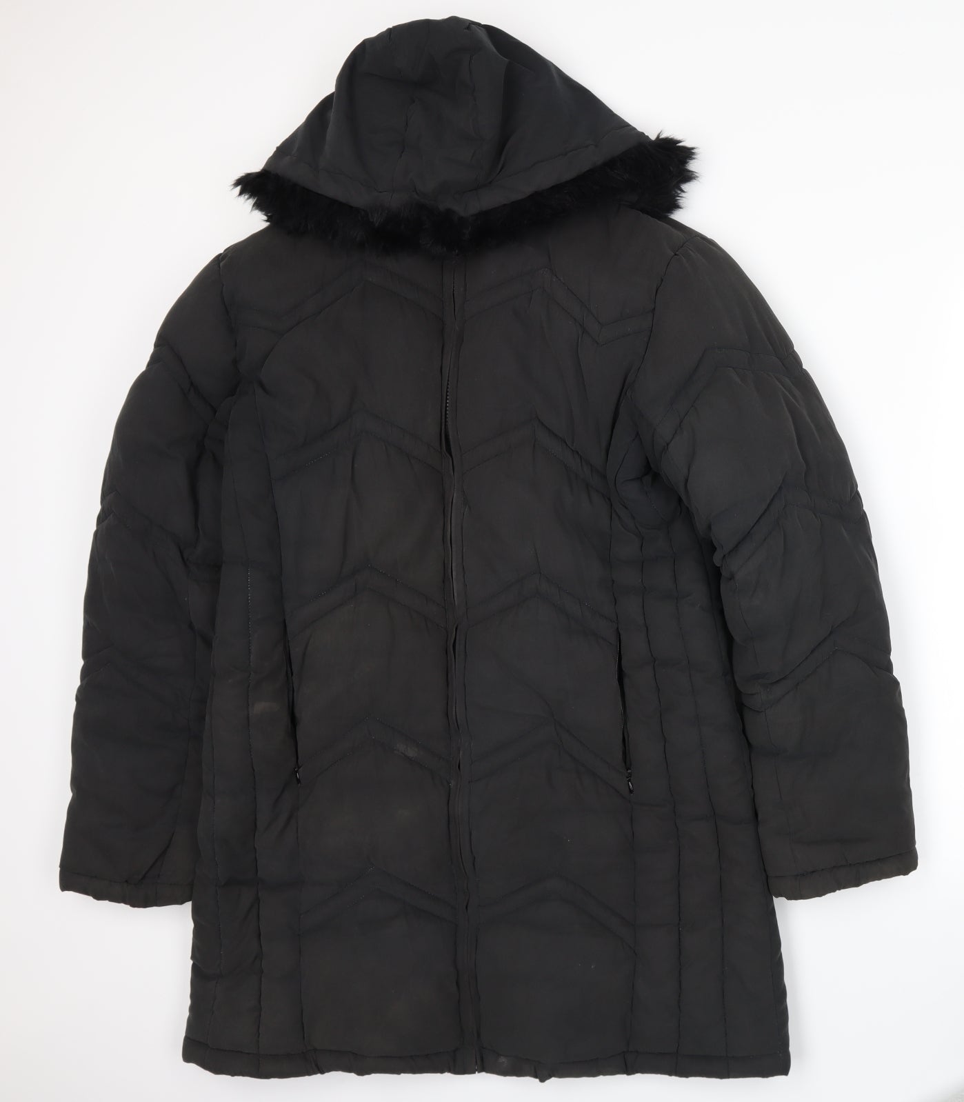 Urban Landscape Mens Black   Parka Coat Size M