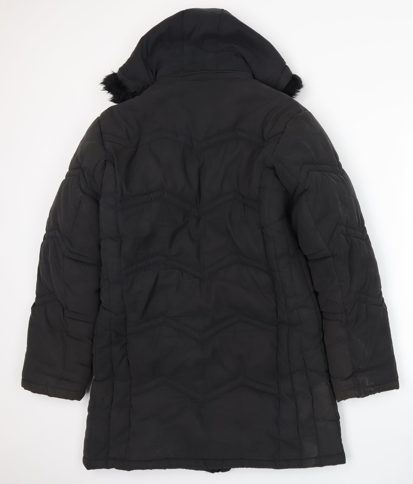 Urban Landscape Mens Black   Parka Coat Size M