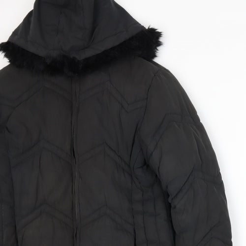 Urban Landscape Mens Black   Parka Coat Size M