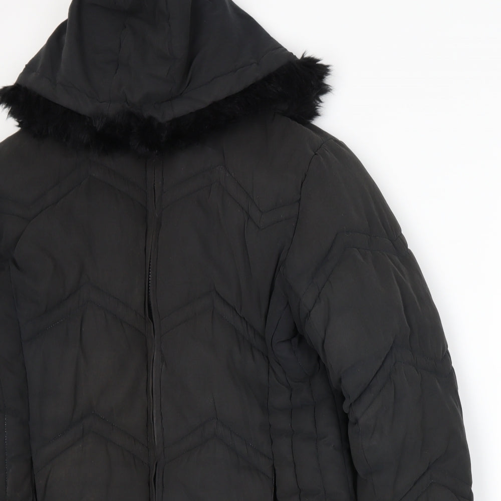 Urban Landscape Mens Black   Parka Coat Size M