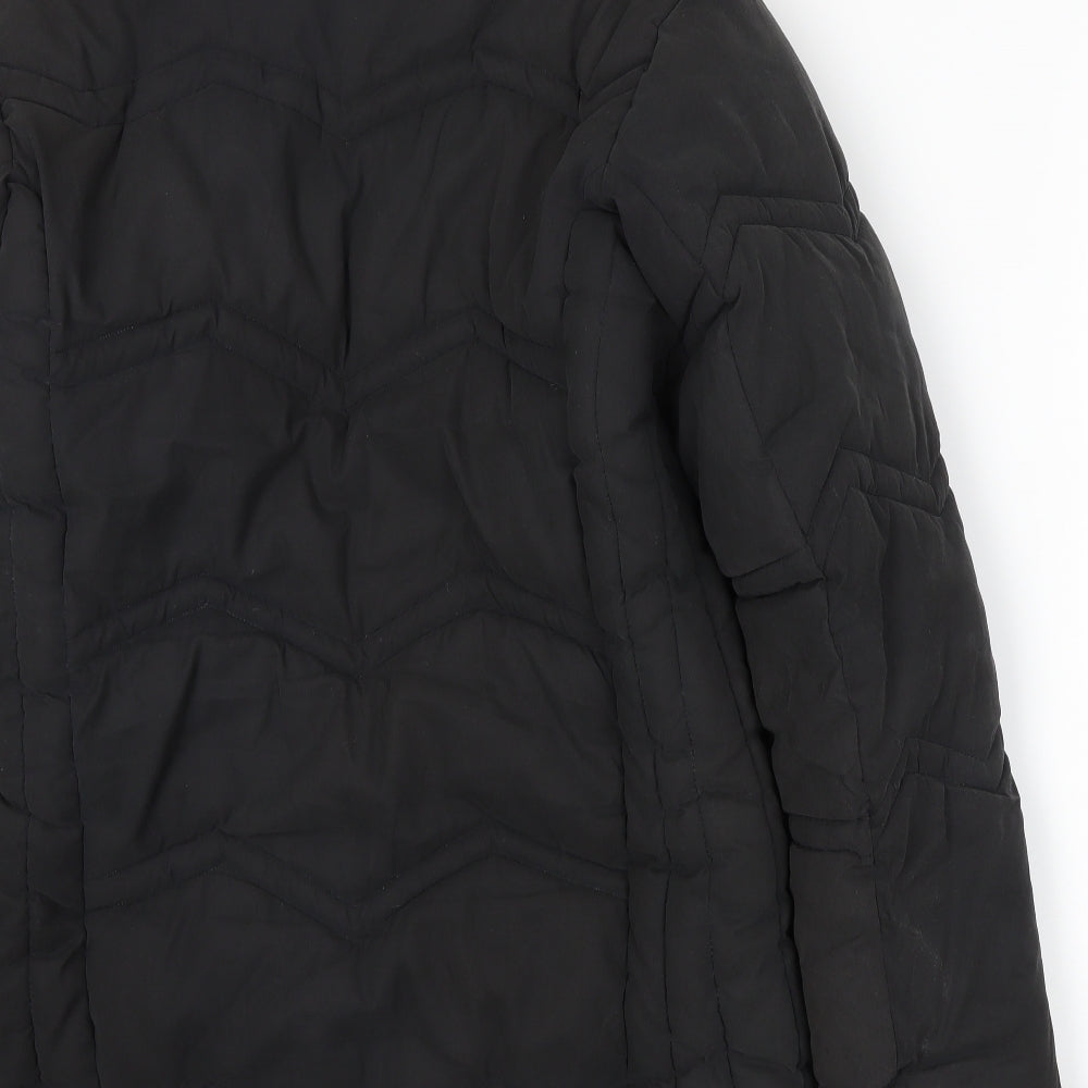 Urban Landscape Mens Black   Parka Coat Size M