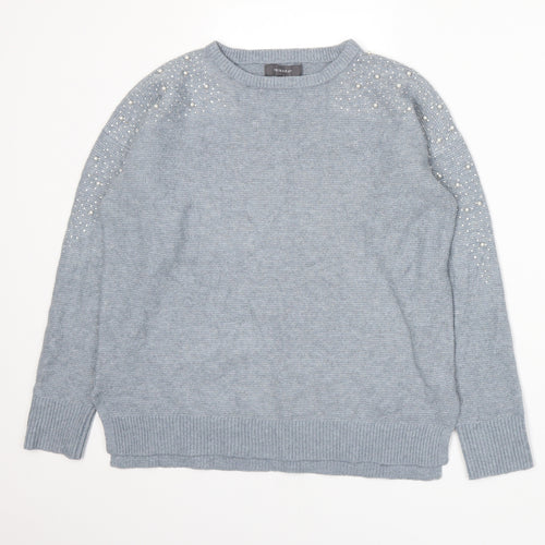 Primark Womens Blue  Knit Pullover Jumper Size 10