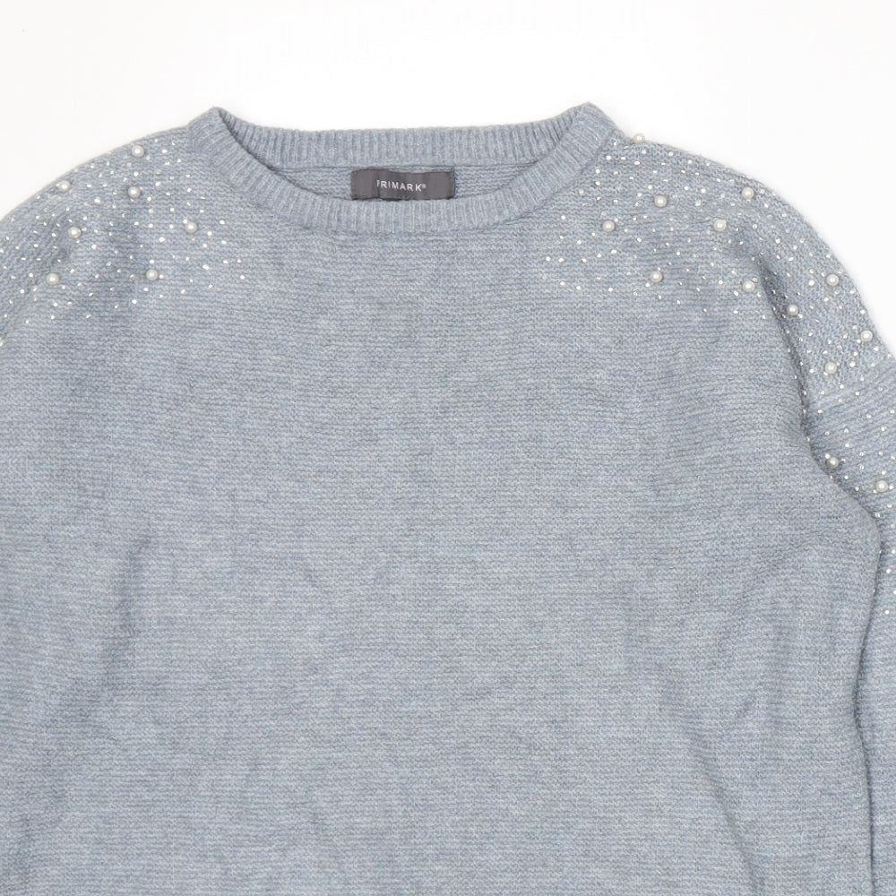 Primark Womens Blue  Knit Pullover Jumper Size 10
