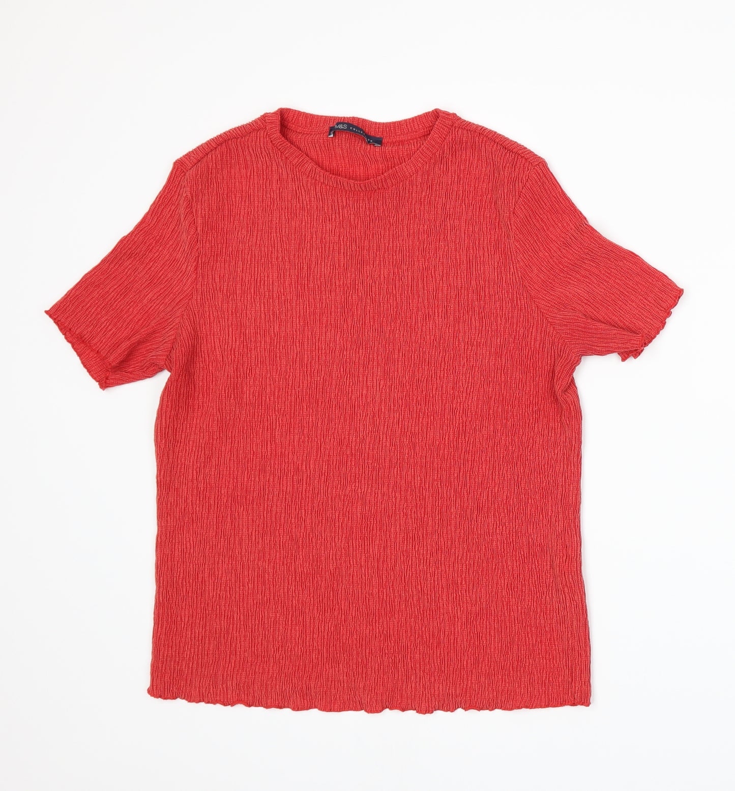 Marks and Spencer Womens Red   Basic T-Shirt Size 14