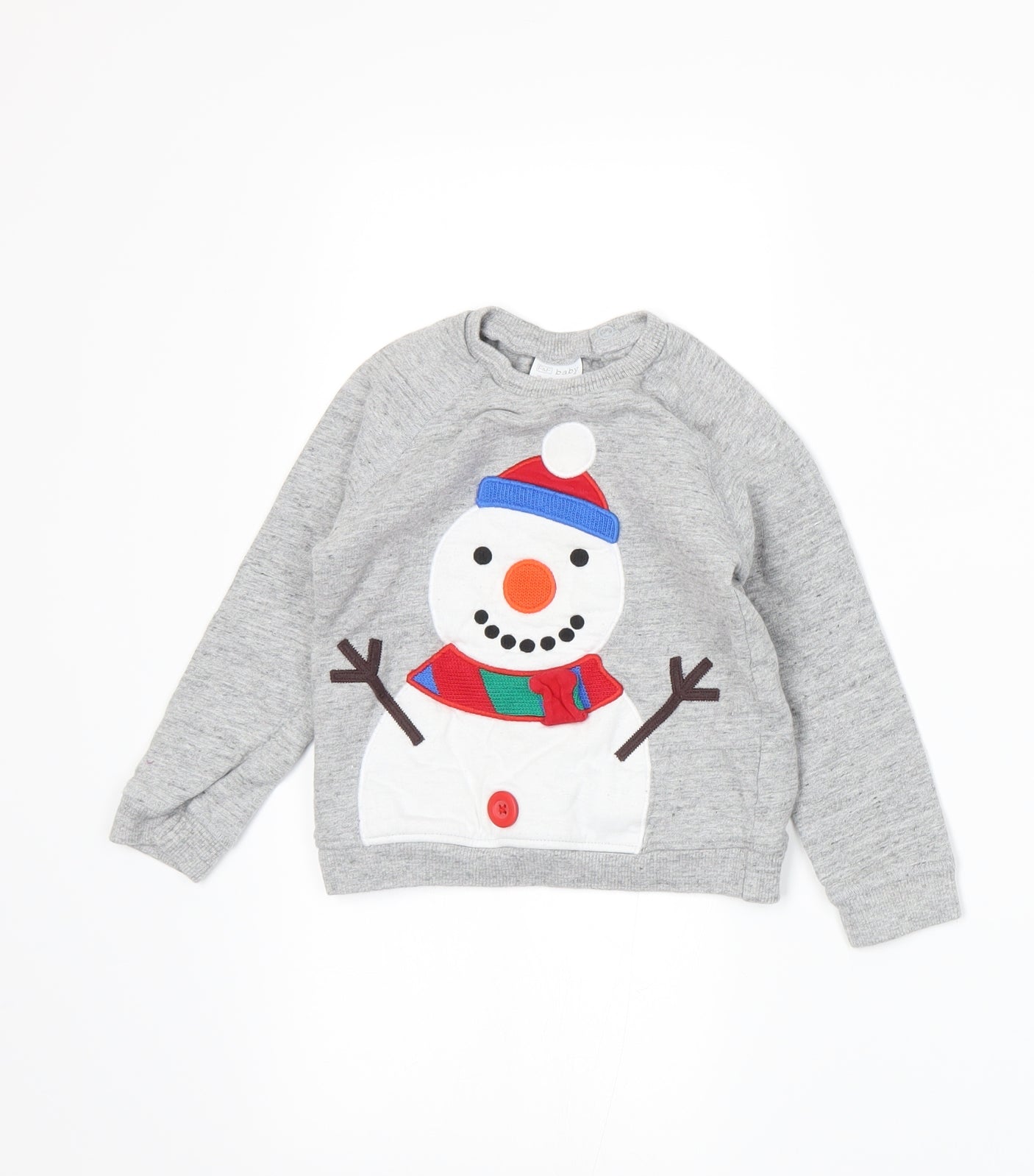 F&F Boys Grey  Jersey  Pyjama Top Size 3-4 Years