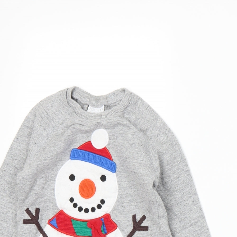 F&F Boys Grey  Jersey  Pyjama Top Size 3-4 Years