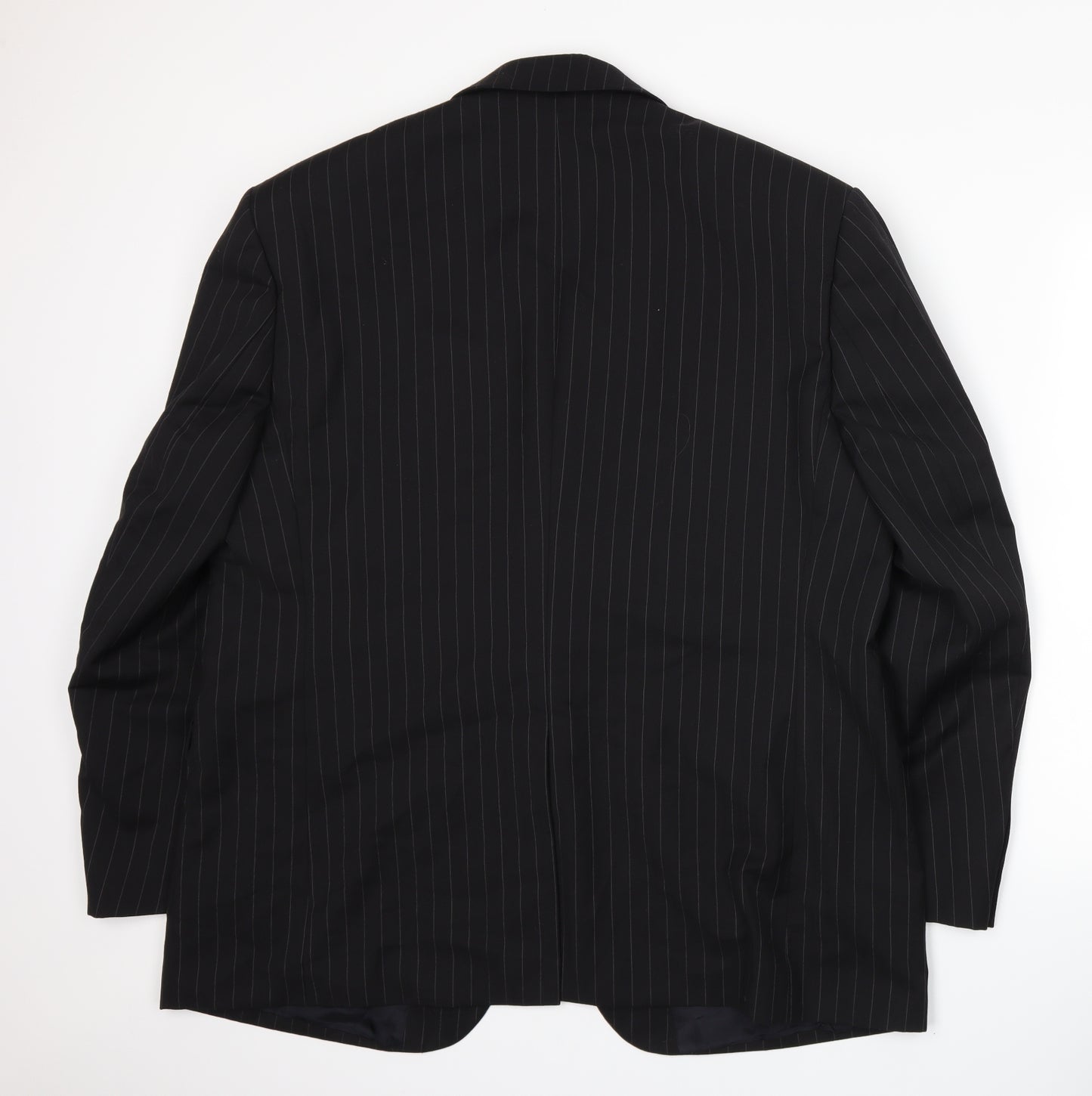 Centaur Mens Black Striped  Jacket Suit Jacket Size 2XL