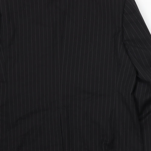 Centaur Mens Black Striped  Jacket Suit Jacket Size 2XL