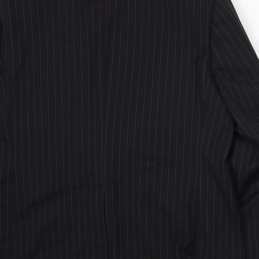 Centaur Mens Black Striped  Jacket Suit Jacket Size 2XL