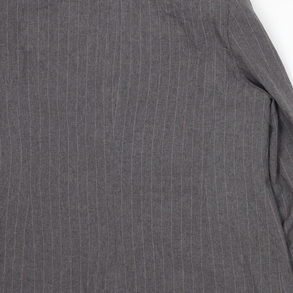 essence Womens Grey Pinstripe  Jacket Suit Jacket Size 22