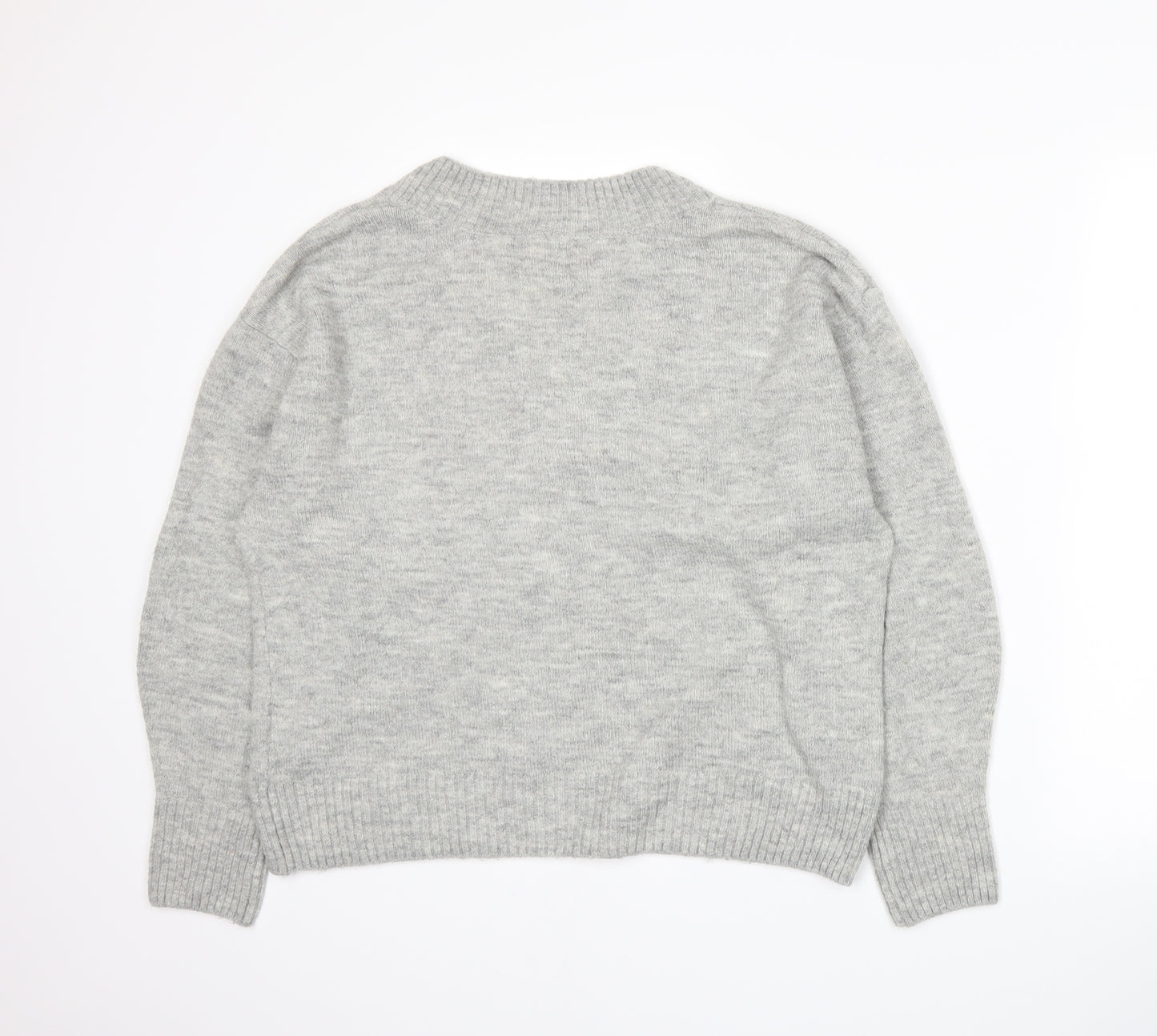 H&M Womens Grey  Knit Pullover Jumper Size M