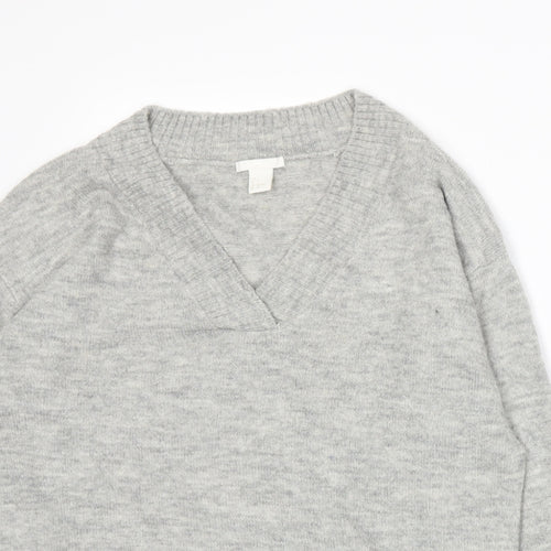 H&M Womens Grey  Knit Pullover Jumper Size M