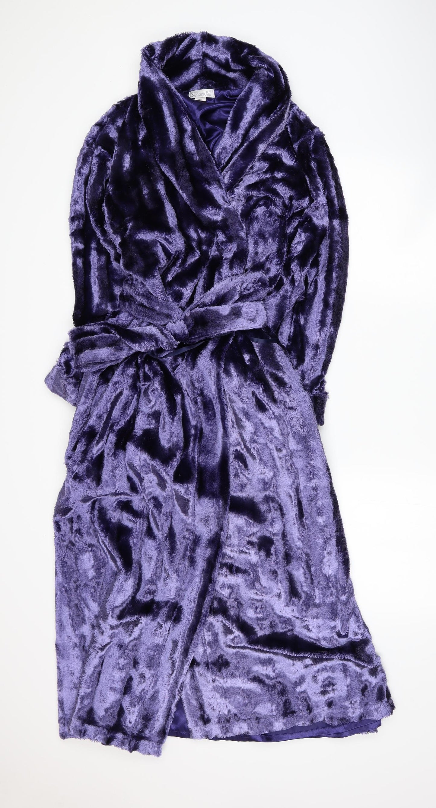 Slenderella Womens Purple  Velour  Gown Size S