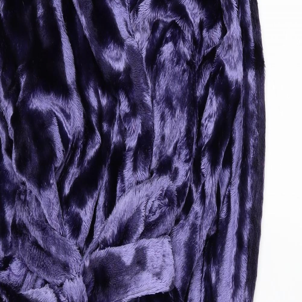 Slenderella Womens Purple  Velour  Gown Size S