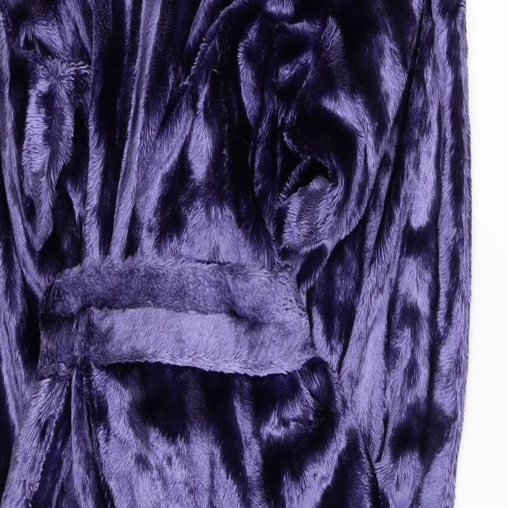 Slenderella Womens Purple  Velour  Gown Size S
