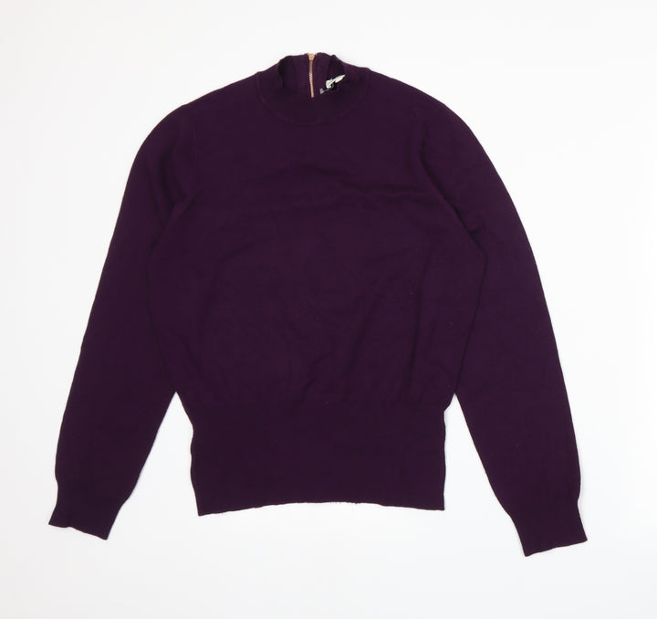 Linea Womens Purple Knit Pullover Jumper Size M