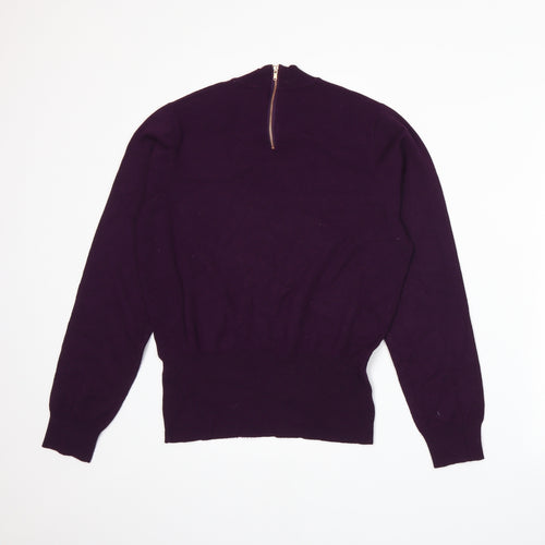 Linea Womens Purple  Knit Pullover Jumper Size M