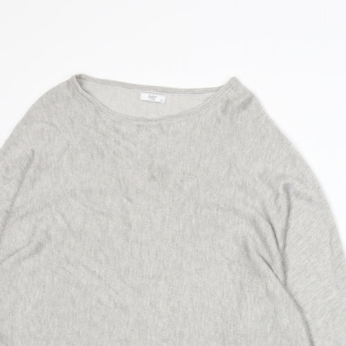 Cotton Traders Womens Grey  Knit Pullover Jumper Size 18
