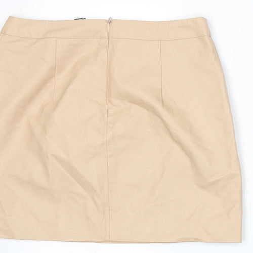 FOREVER 21 Womens Beige   A-Line Skirt Size M