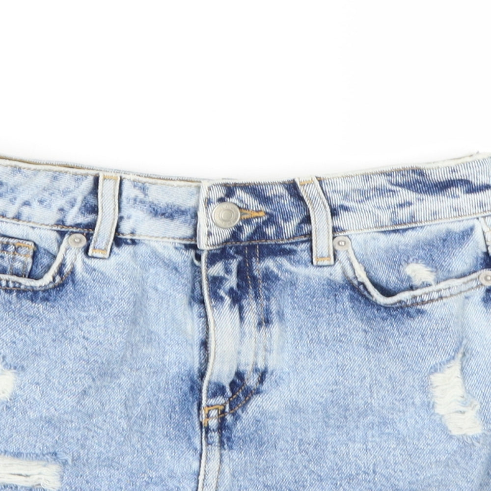 New Look Girls Blue  Denim Hot Pants Shorts Size 11 Years