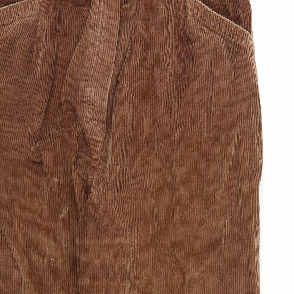 St Michael Womens Brown  Corduroy Trousers  Size 14 L25 in