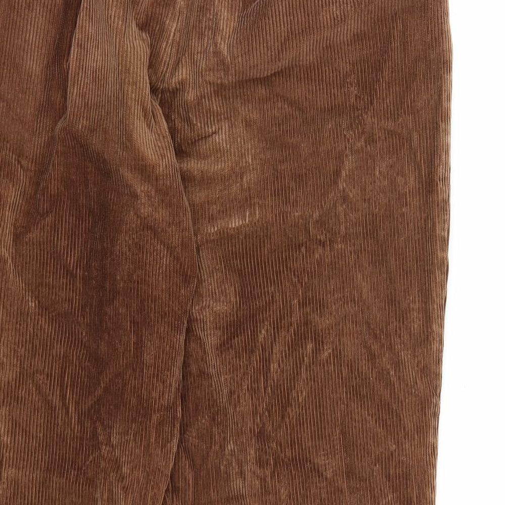 St Michael Womens Brown  Corduroy Trousers  Size 14 L25 in