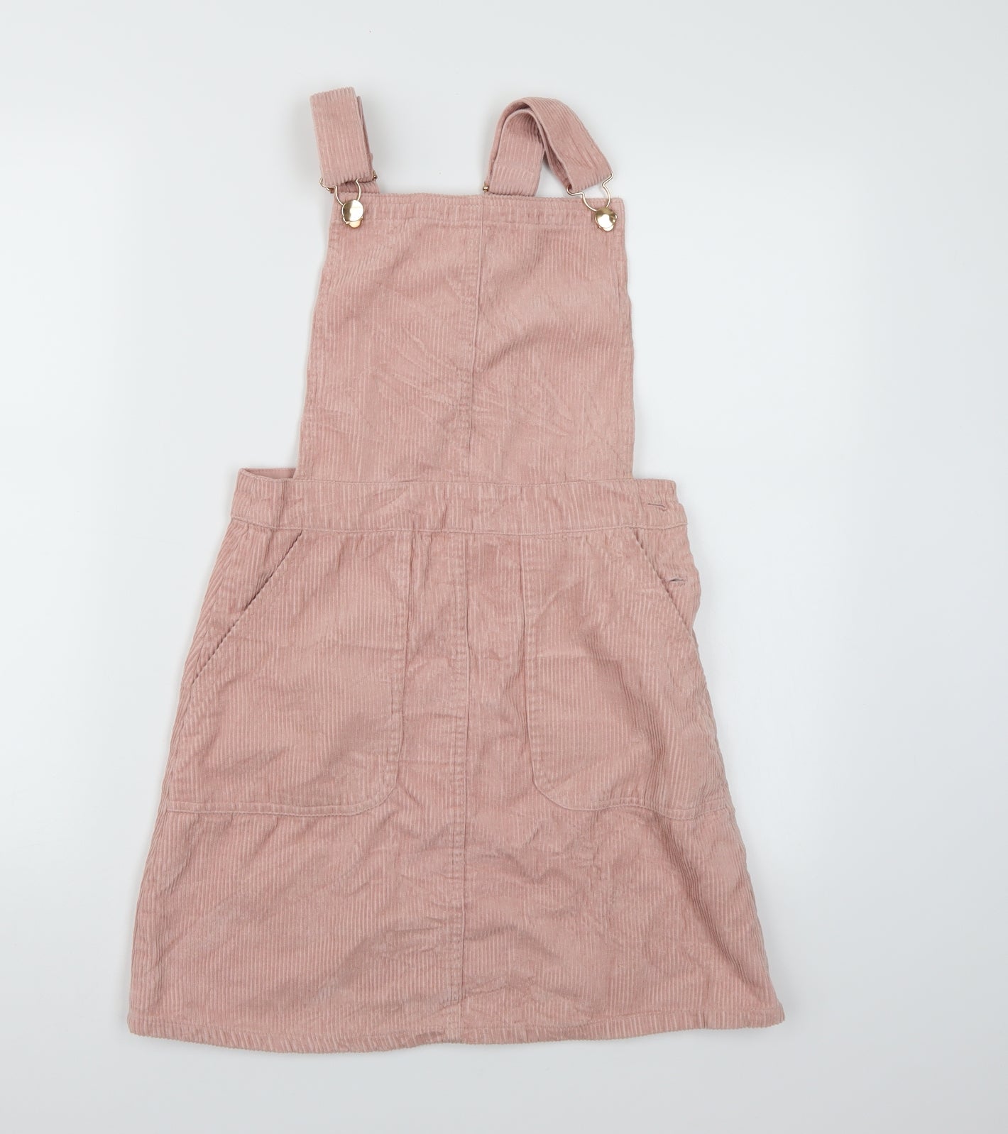 Primark Girls Pink  Corduroy Pinafore/Dungaree Dress  Size 11-12 Years